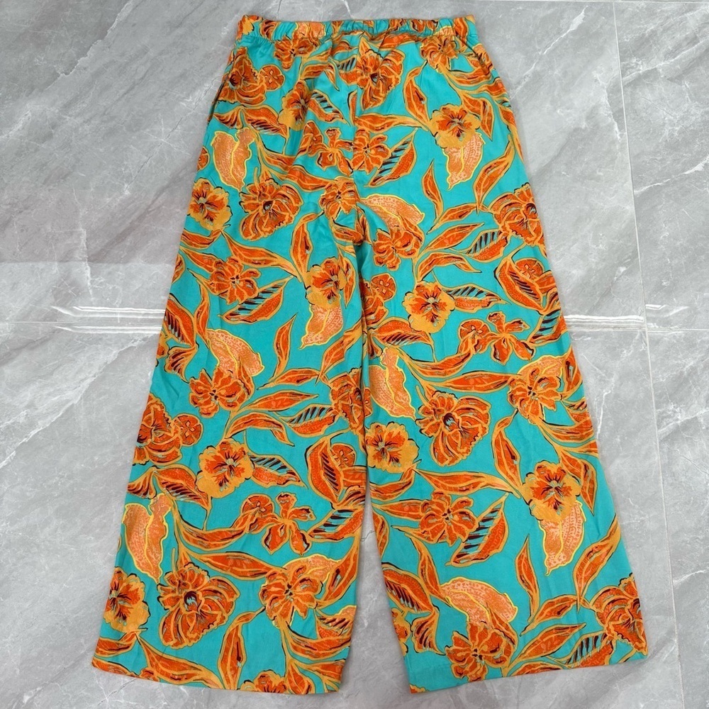 Women’s Bar III Trendy Floral Flat Front Wide Leg Pants Plus Size 14 Petite - Picture 10 of 16